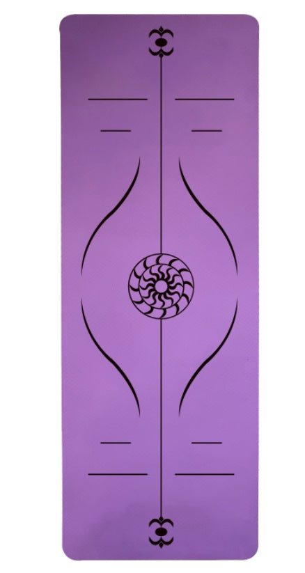 Yoga Mat Posture Line Non-Slip TPE Fitness Mat – Beginner Support & Alignment Guide