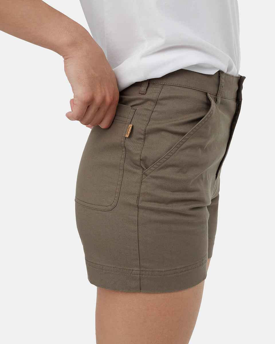 Twill High Waist Short