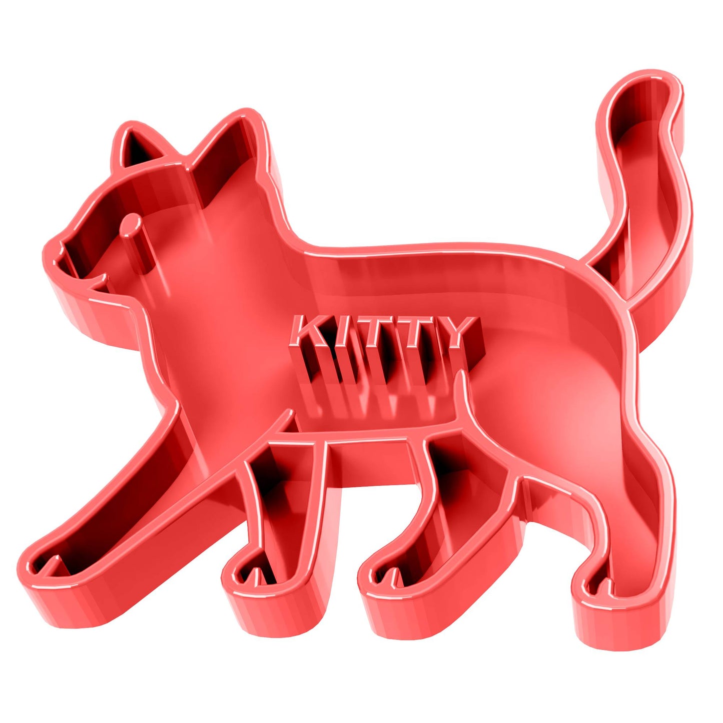 Personalized Pet Puzzle Feeder Bowl | Cat Shaped