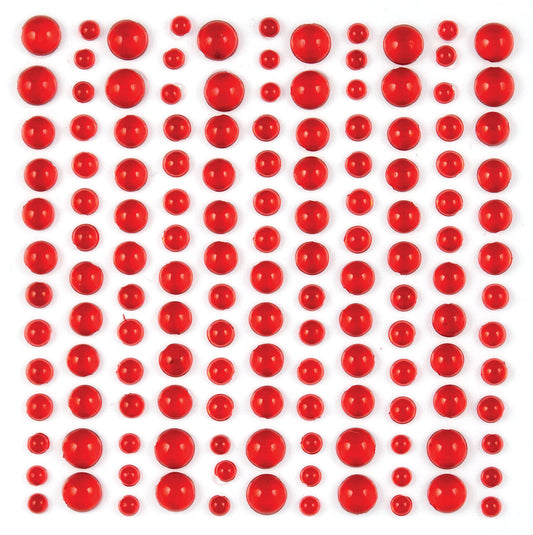 Craft Consortium Adhesive Dew Drops - Red