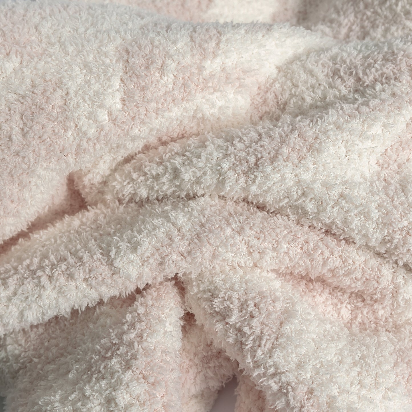 Primrose Pink and Soft White Vintage Floral Print Toddler Blanket