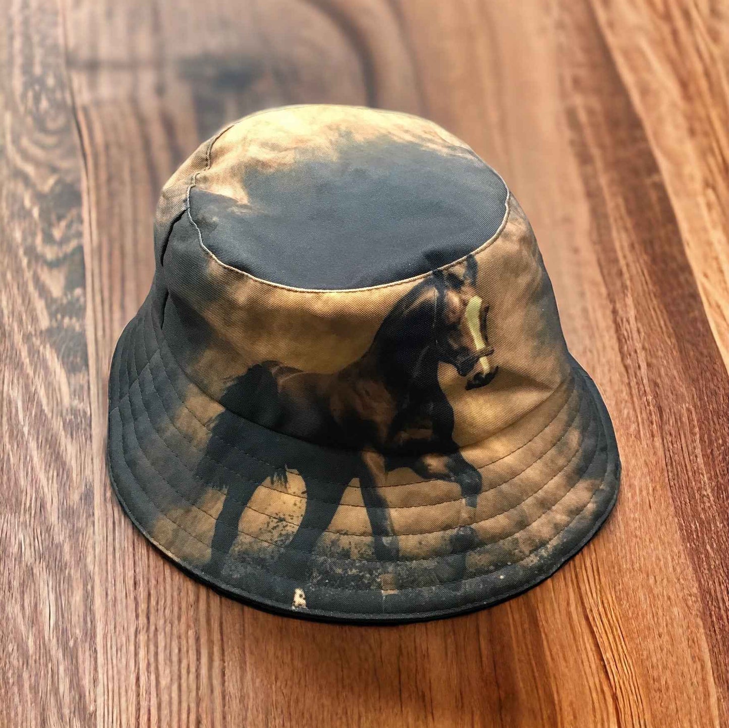 Black and Brown Horse Native Style Bucket Hat