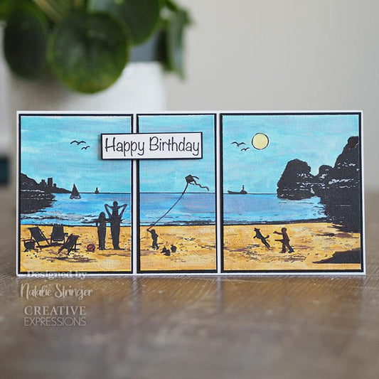 Creative Expressions Designer Boutique Collection Summer Holiday's DL Pre Cut Rubber Stamp