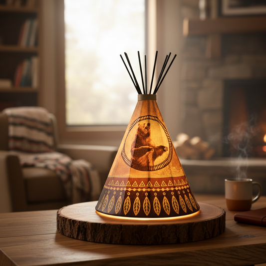 Teepee Table Bear Lamp