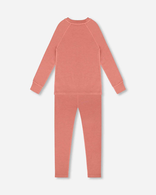 Merino Wool Base Layer Set Dusty Pink