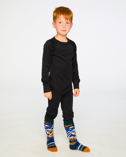 Merino Wool Base Layer Set Black