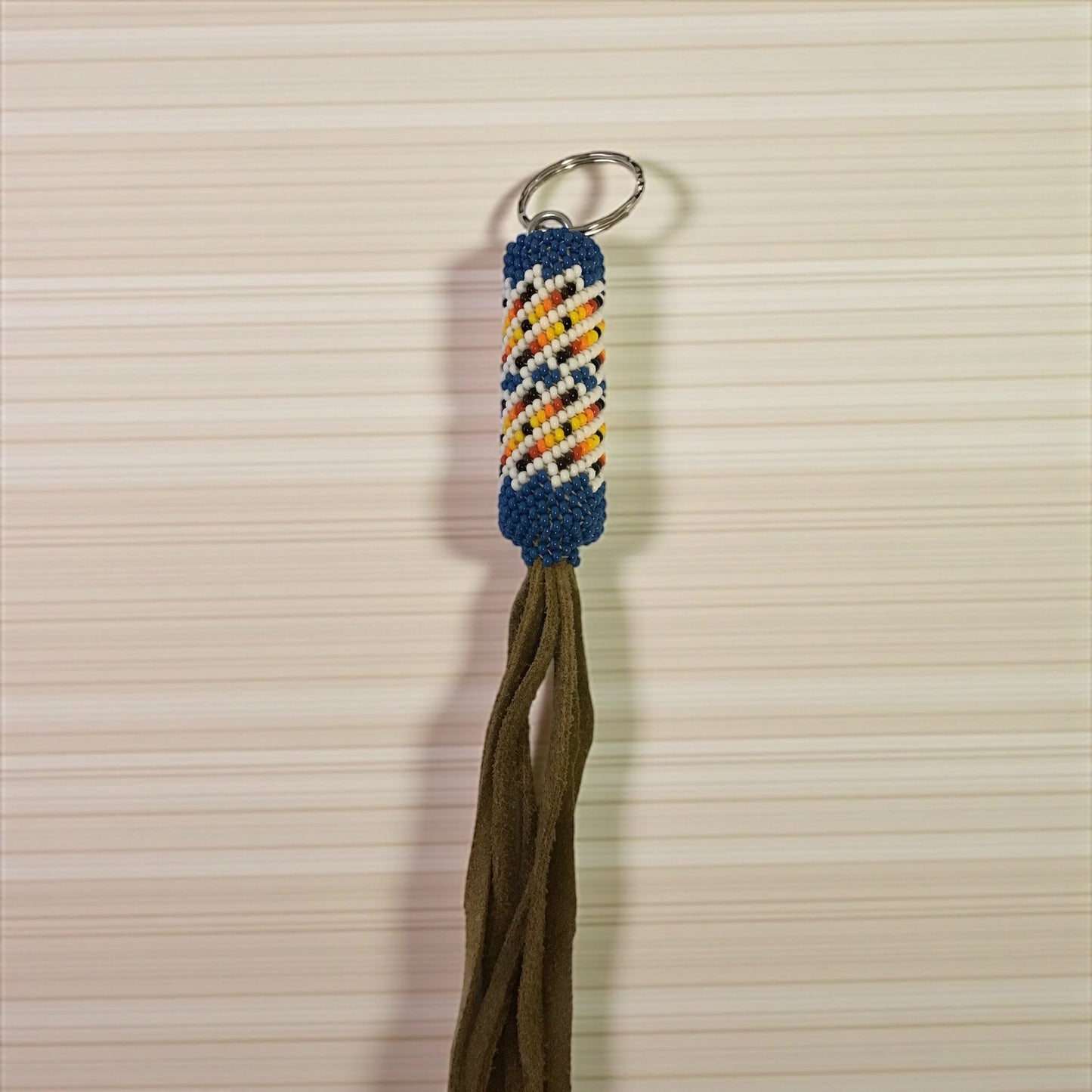 OLDTRIBESโข Blue Handcrafted Beaded Keychain