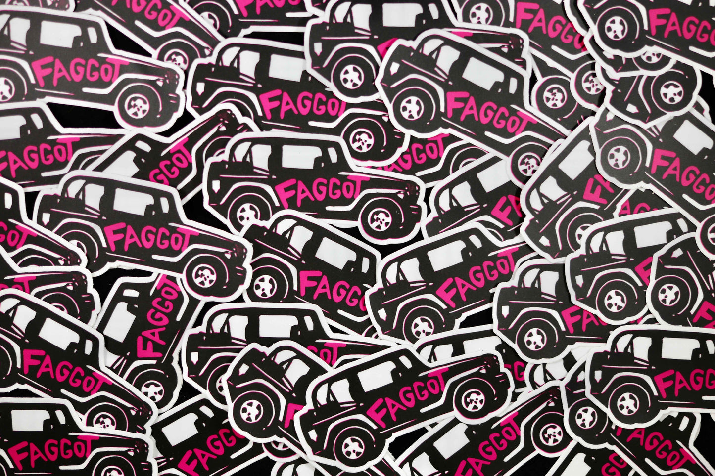 Faggot Jeep Sticker - Queer As Folk