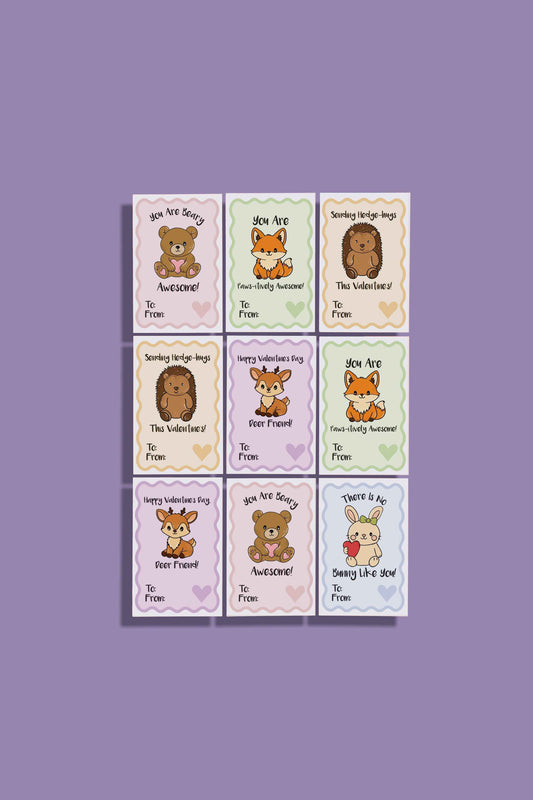 Woodland Valentine's Day Set - Card Set