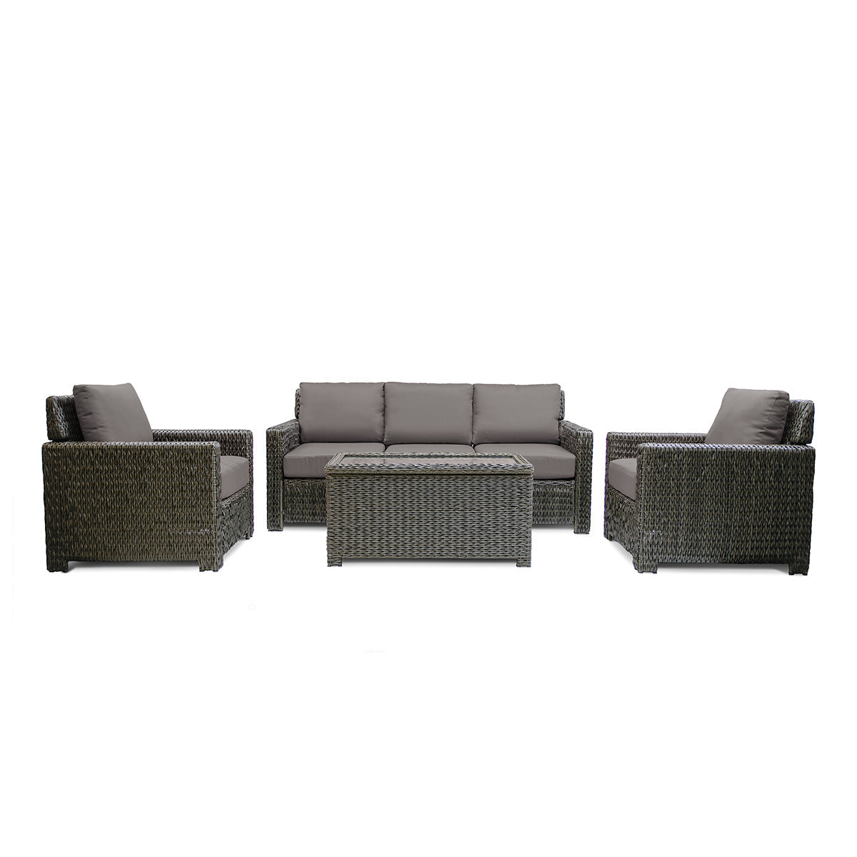 Laguna Point 4-Piece Wicker Outdoor Modular Conversational Set - AURABAGS SHOP