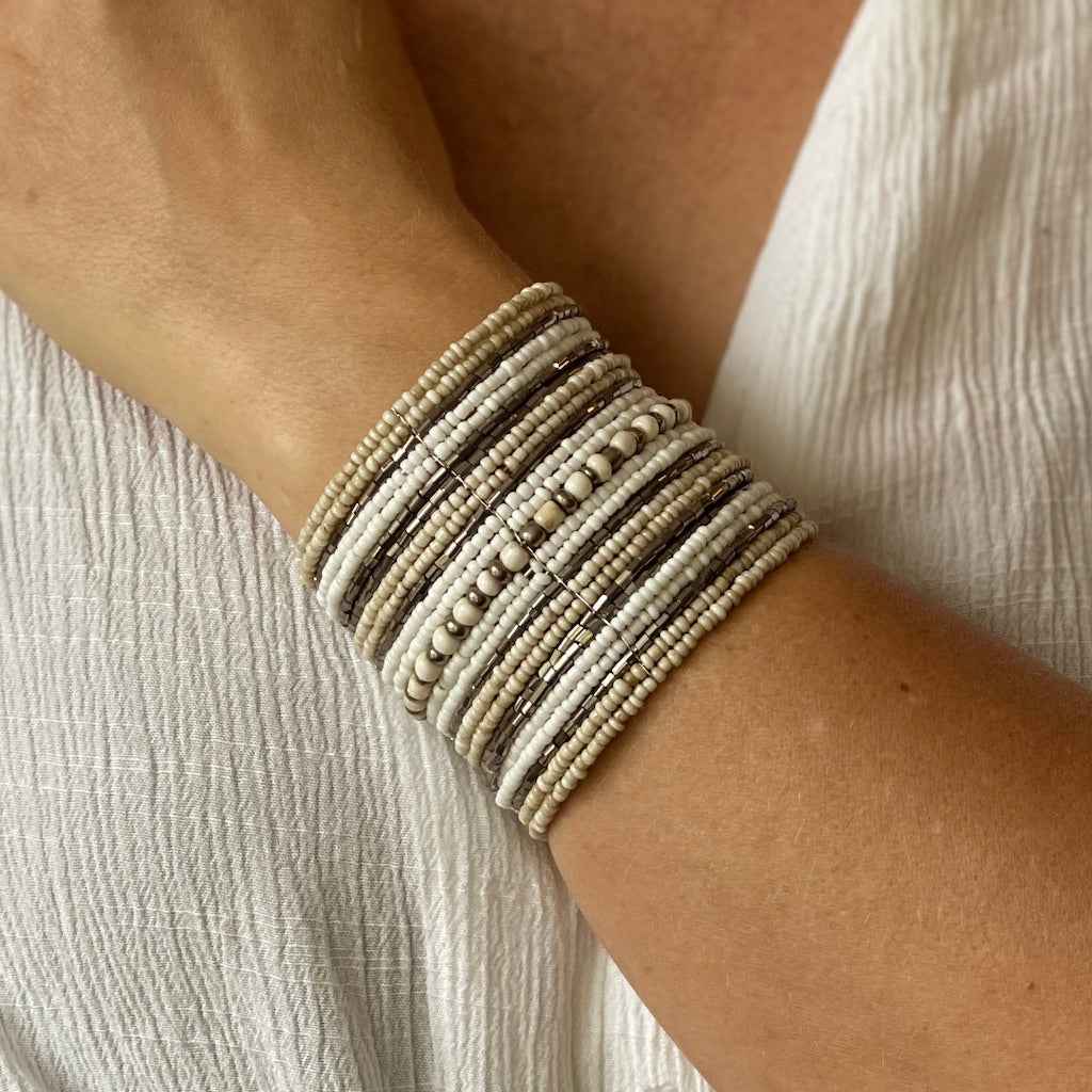 Stripey Beaded Cuff