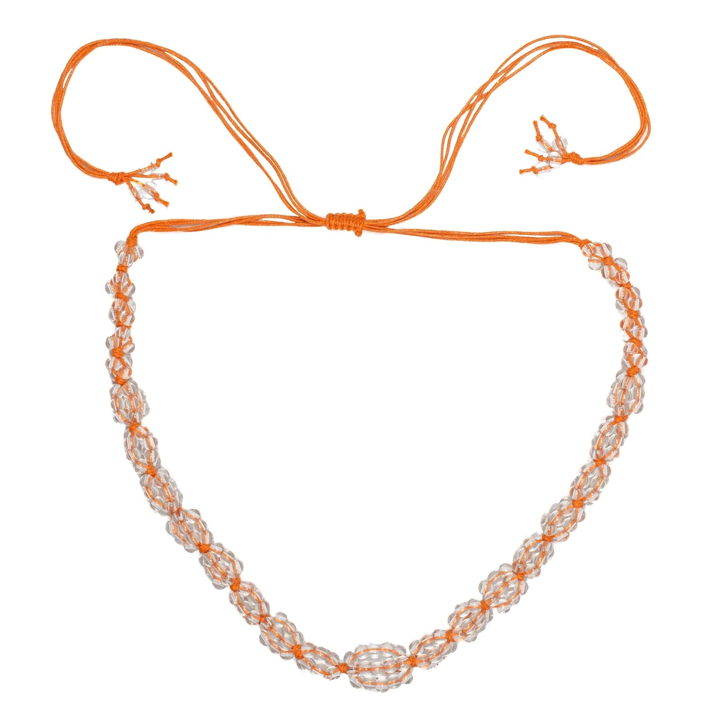Long Glass Cluster Bead Necklace