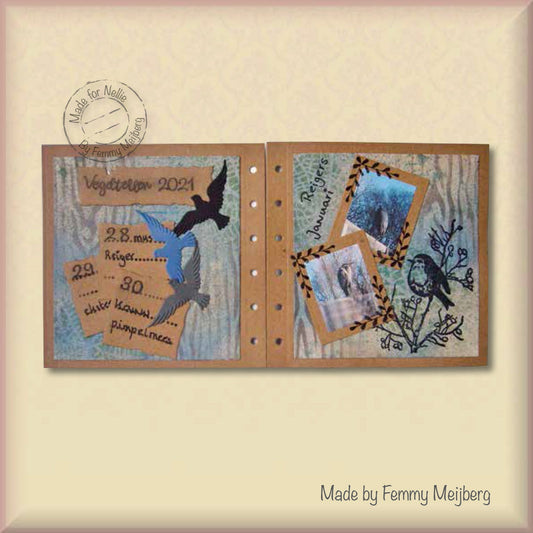 Nellie's Choice Stencil A6 For Magnetic Colour Set Bark