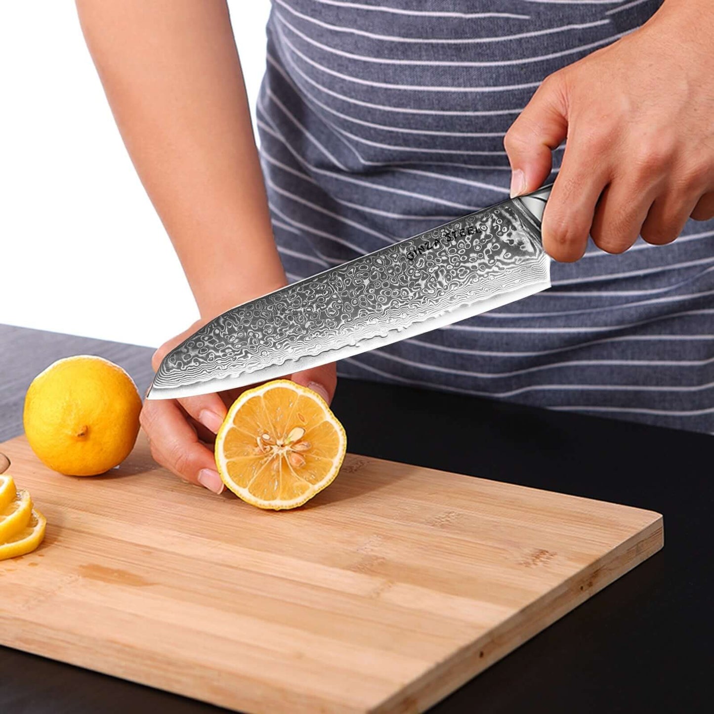Hagakure 20 - Japanisches Santoku-Messer 20 cm - VG10 Damaszener Stahl
