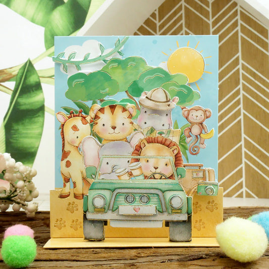 Pop-Up Stepper Cards - Safari Adventure