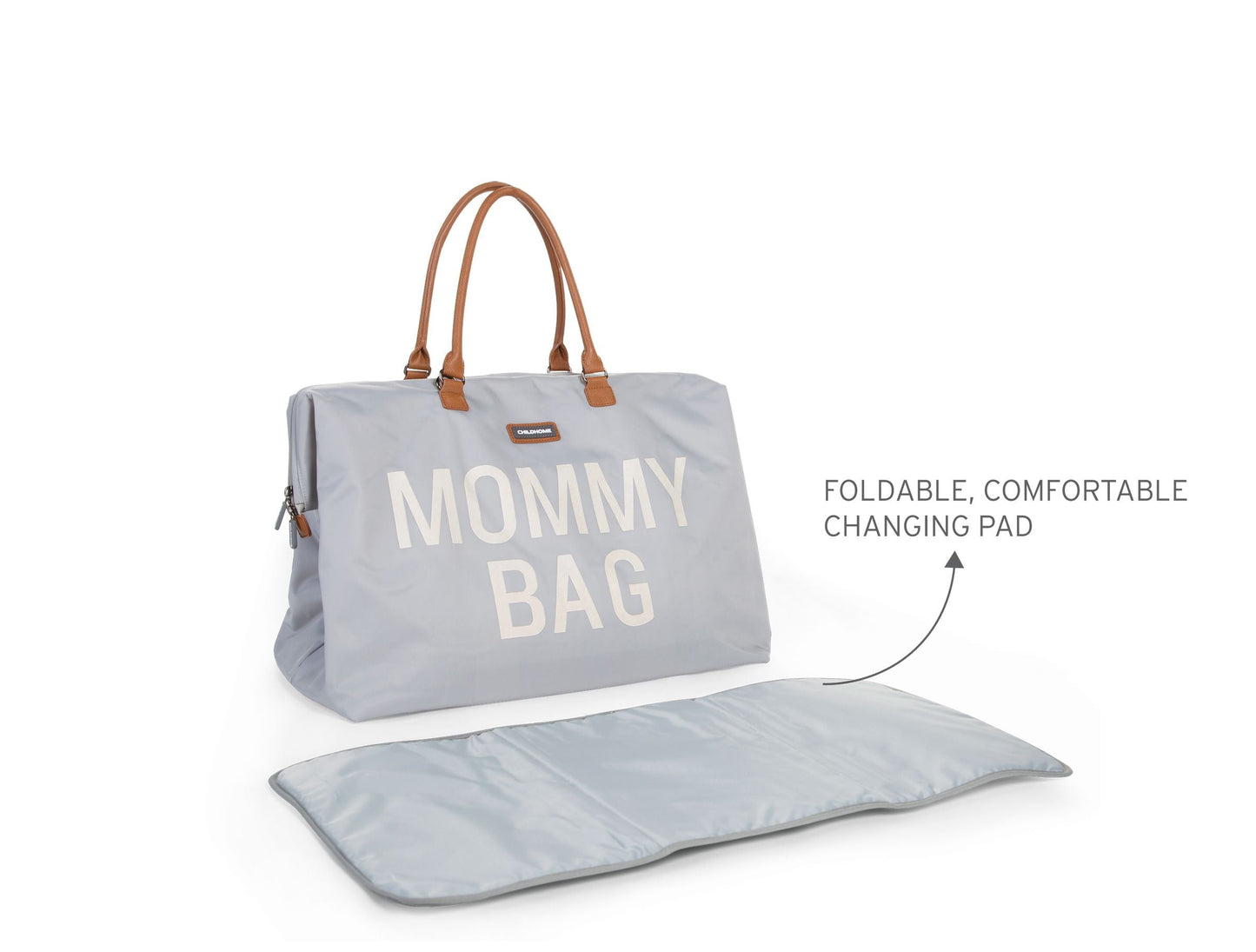 Effortlessly Stylish Grey Mommy Bag