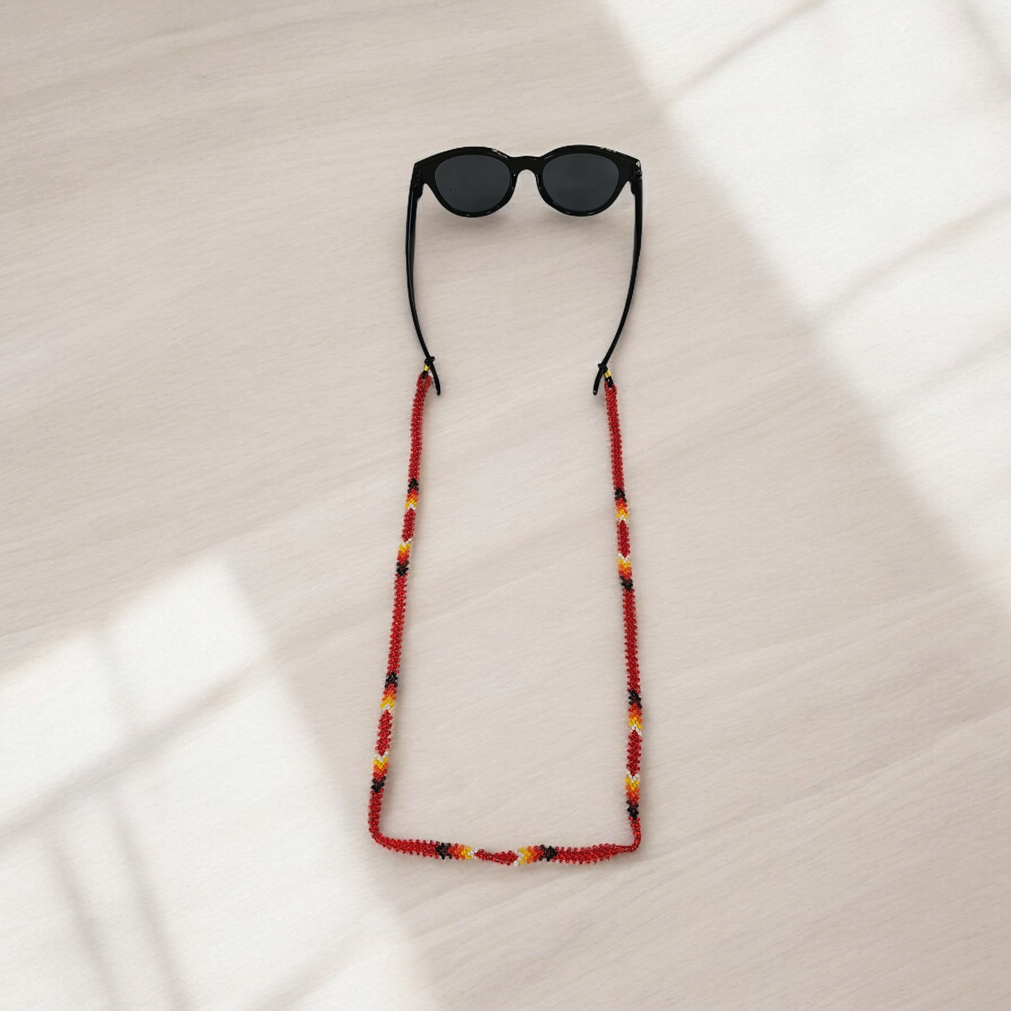 Artisan Handwoven Glasses Chain ( Red)