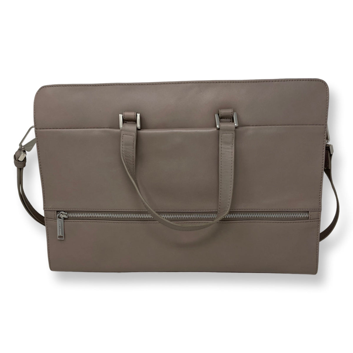 Sac pour Ordinateur Portable en Cuir Taupe | Elizabeth
