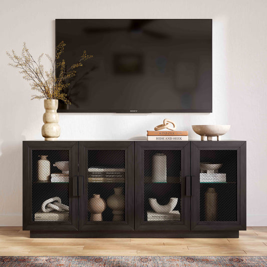 Marais 72" Natural Wood Storage TV Stand/Sideboard - Multiple Colors