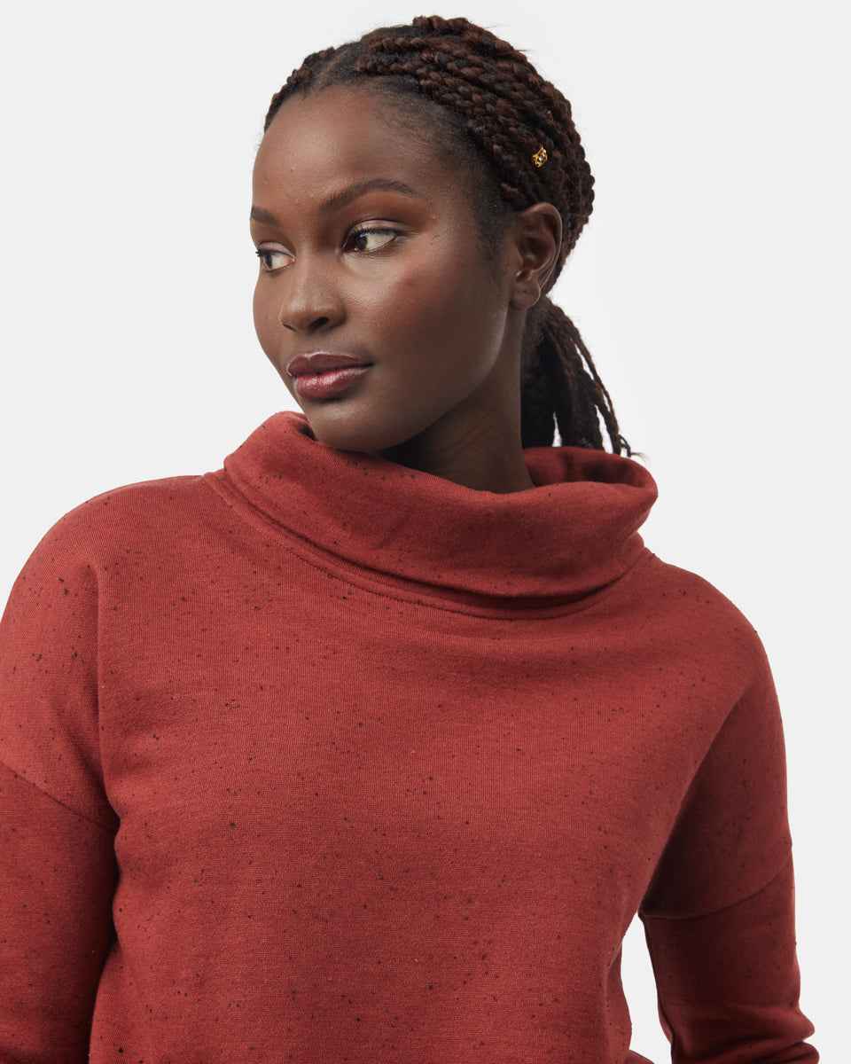 Speckled Cowl Neck Fleece