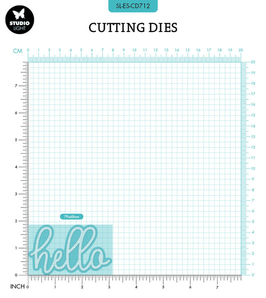 SL Cutting Die Hello Essentials 105x100x1mm 2 PC nr.712