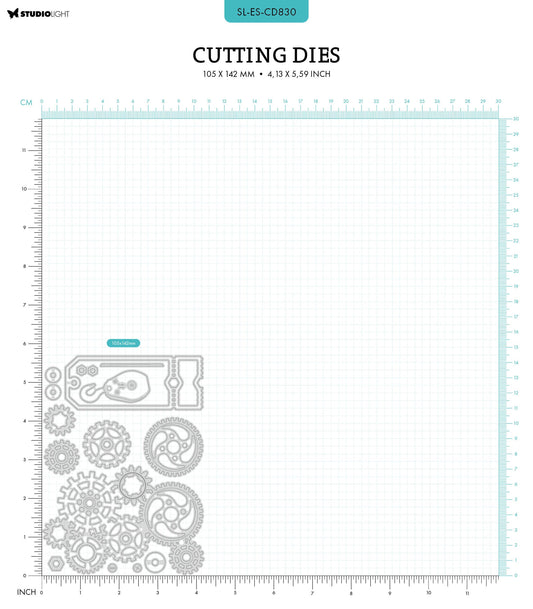 SL Cutting Dies Gears & Ticket Gearhead's Workshop 9 PC