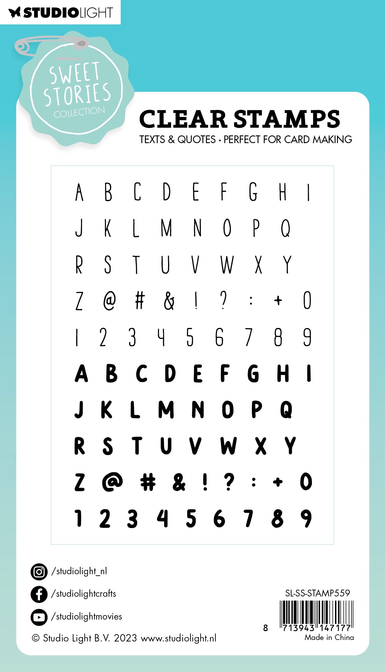 SL Clear Stamp Alphabet Sweet Stories 148x105x3mm 86 PC nr.559
