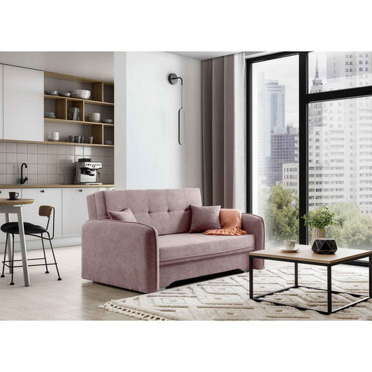 Laine Condo Style 2 Seater Storage Sleeper Sofa - Blush