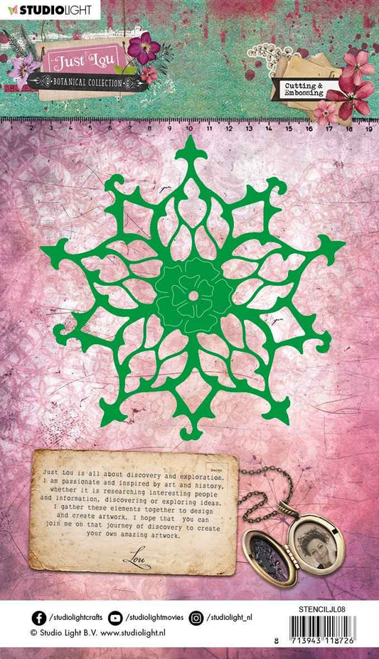 Embossing Die Cut Stencil, Just Lou Botanical Collection nr.08