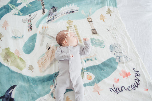 Baby Muslin Swaddle in Tanboocel® Bamboo Viscose - Vancouver