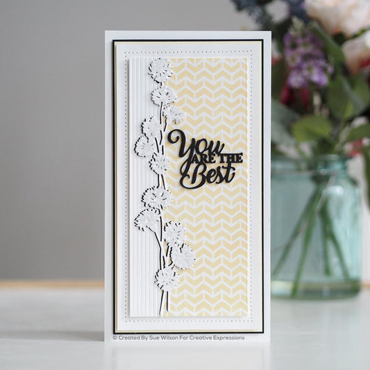 Sue Wilson Chevron Slimline Stencil