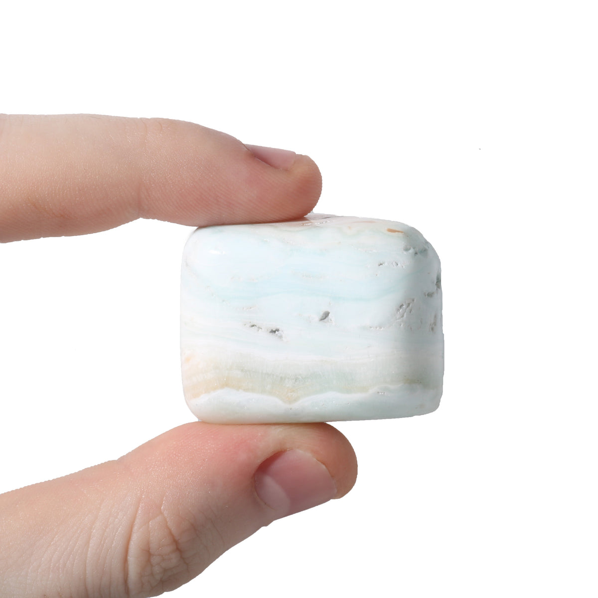 Caribbean Blue Calcite Tumbled Stones