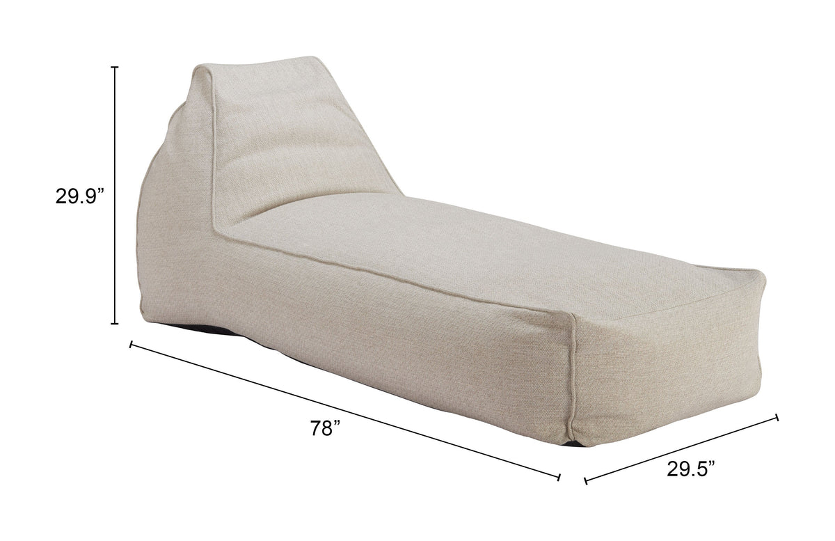 Veranda Indoor/Outdoor Chaise Lounger - Beige