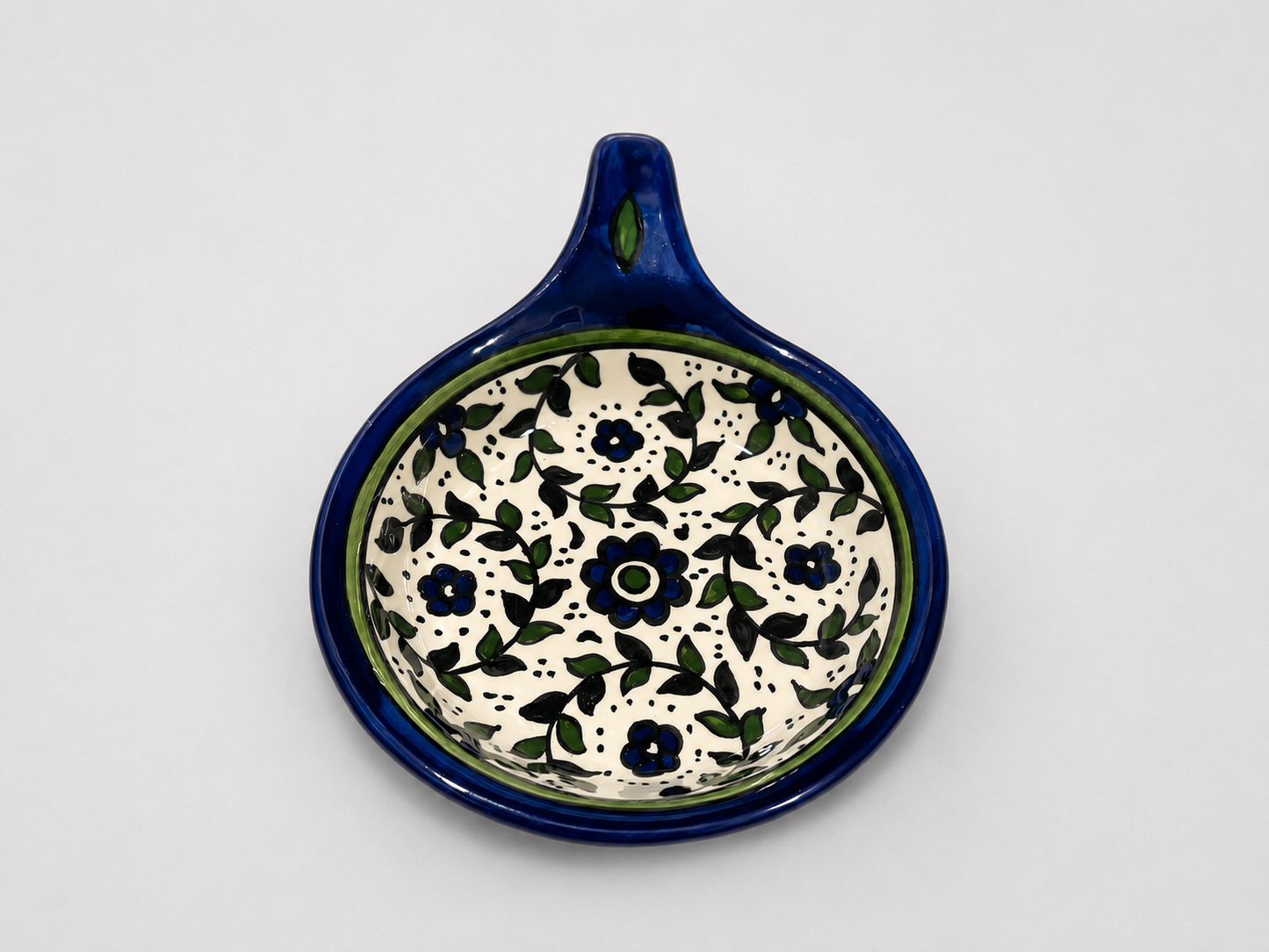 Handgemachte Keramik Servierpfanne 5 Zoll Vorspeisen- & Snackschale Verschiedene Blumen- & Blaue Rosendesigns
