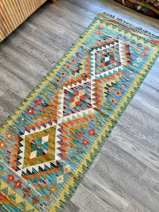 Afghan Chobi Kilim Runner | 2' 6" x 6' 7"