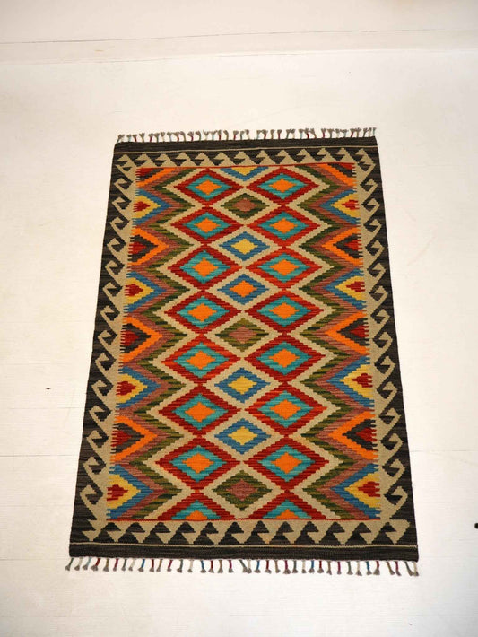 Afghan Maimana Kilim Rug | 3' 4" x 5'