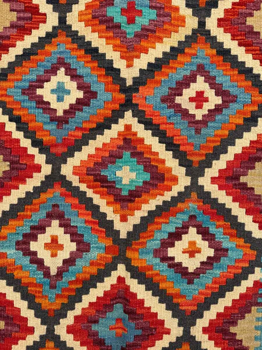 Afghan Maimana Kilim Runner | 2' 7" x 6' 8"