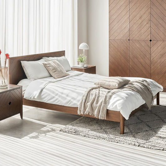 Hobro 301 Natural Acacia Wood Bed