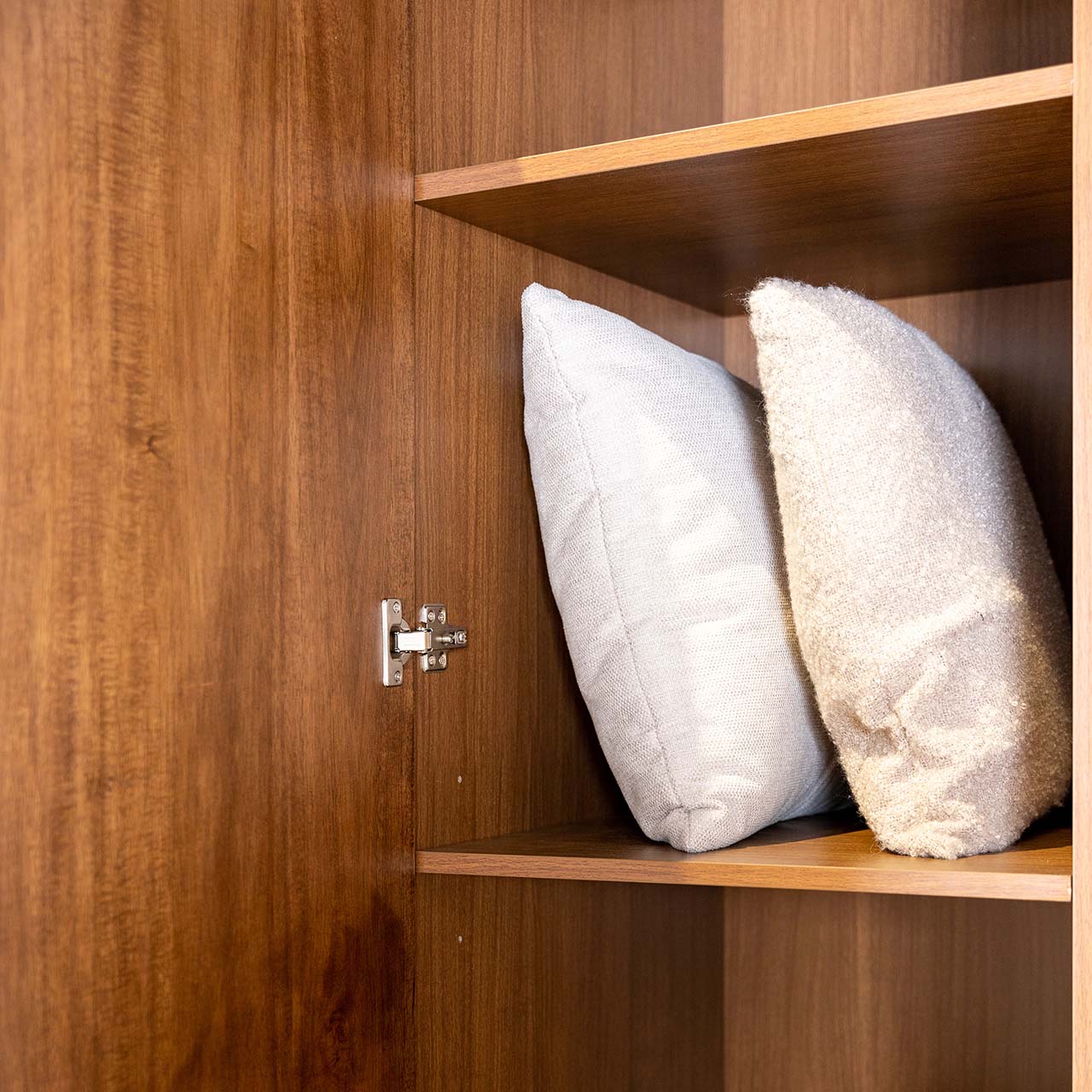 Hobro 301 Two-Door Wooden Wardrobe with Geometric Veneer