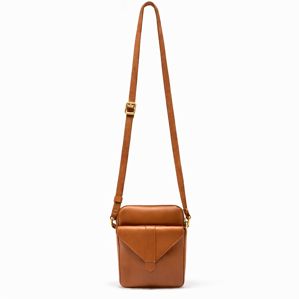 Petit sac en cuir cognac— Nadine PRÉCOMMANDE- PREORDER