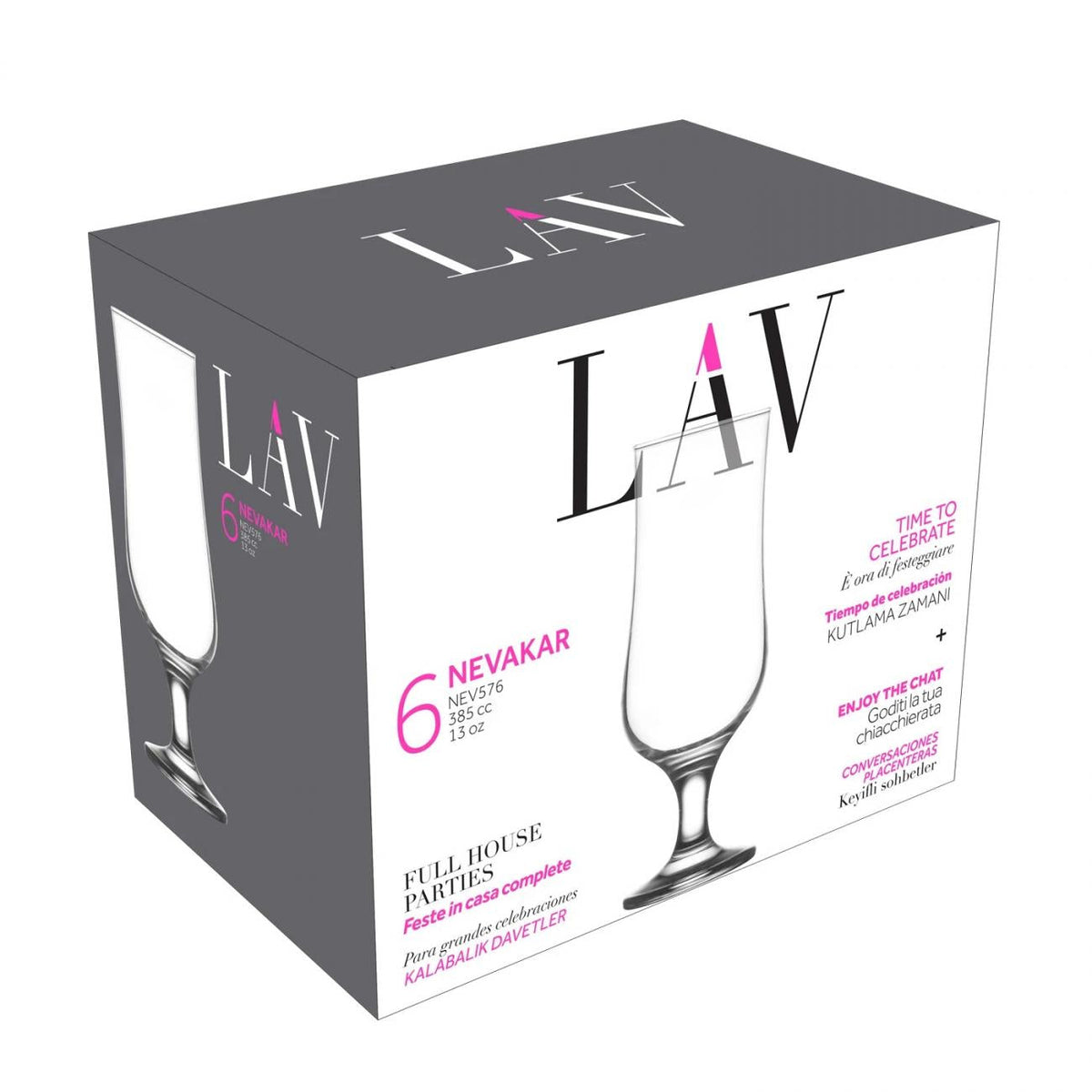 Cocktail Glasses 13 Oz - LAV NEVAKAR - Set of 6
