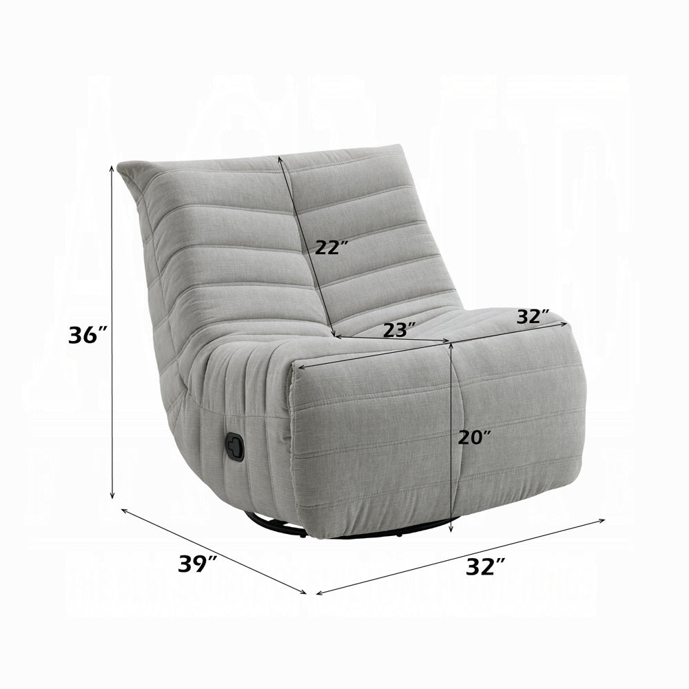 Brasov Swivel Chenille Recliner Accent Chair - Multiple Color Options
