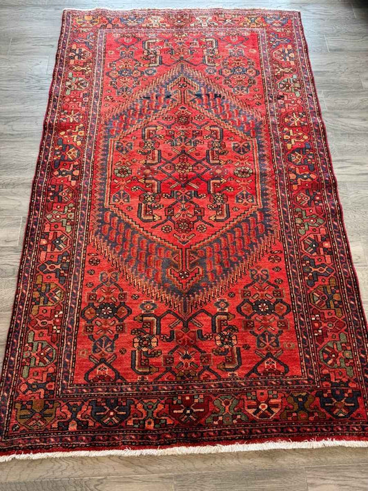 On Hold for Rose | Perisan Zanjan Rug | 4' 1" x 6' 8"