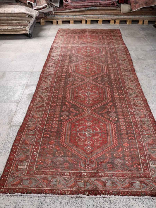 Persian Hamedan Runner Rug | 4' 5” x 13' 9"