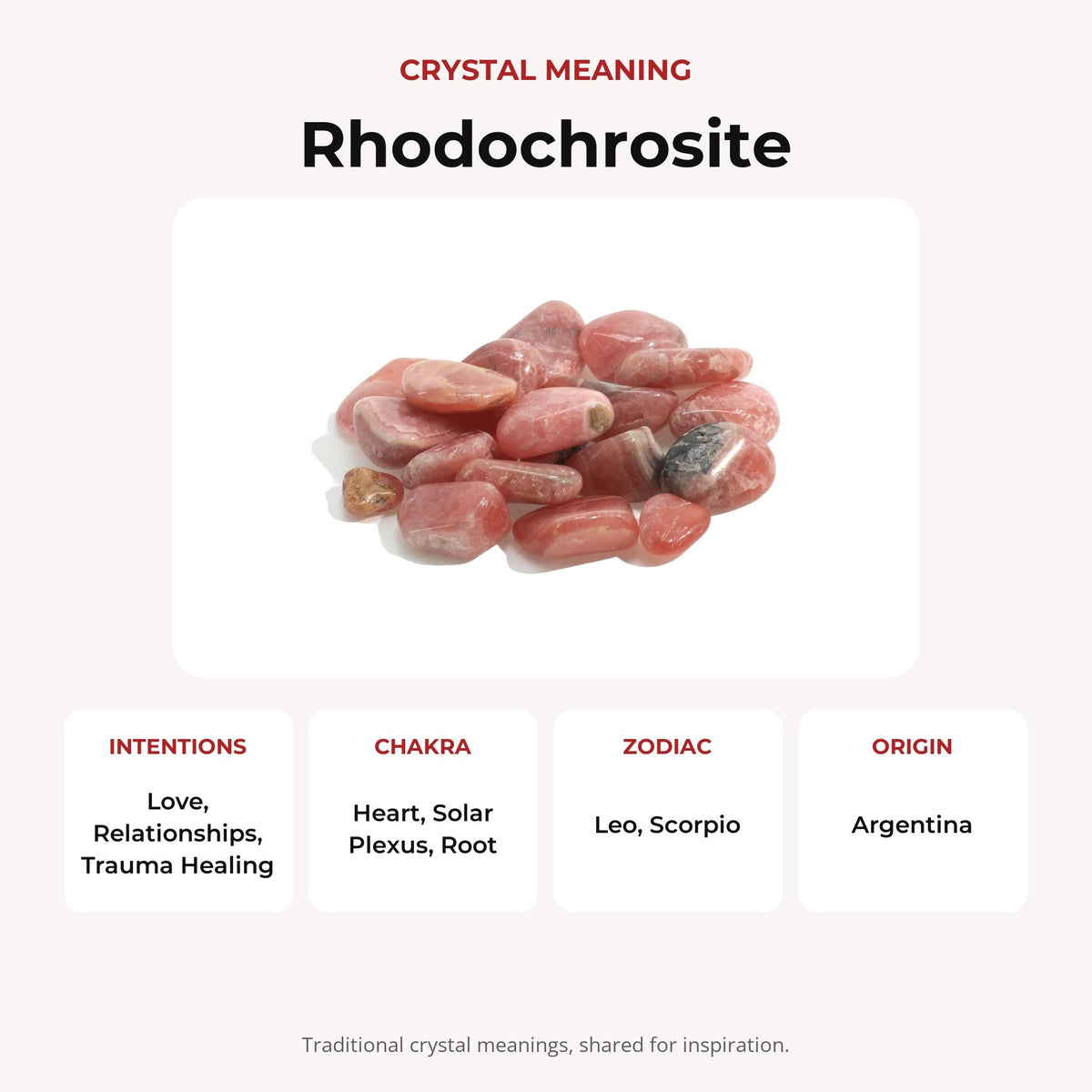 Rhodochrosite E Tumbled Stones