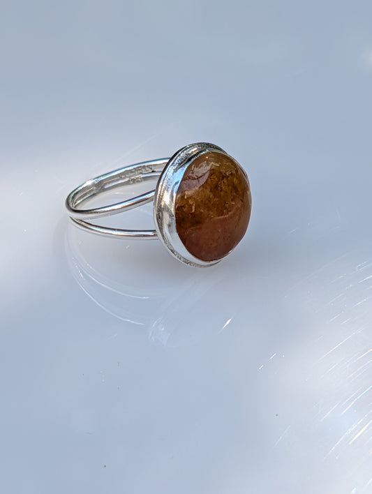 Forge Ring – Sterling Silver & Yellow Healer Amethyst sz 8