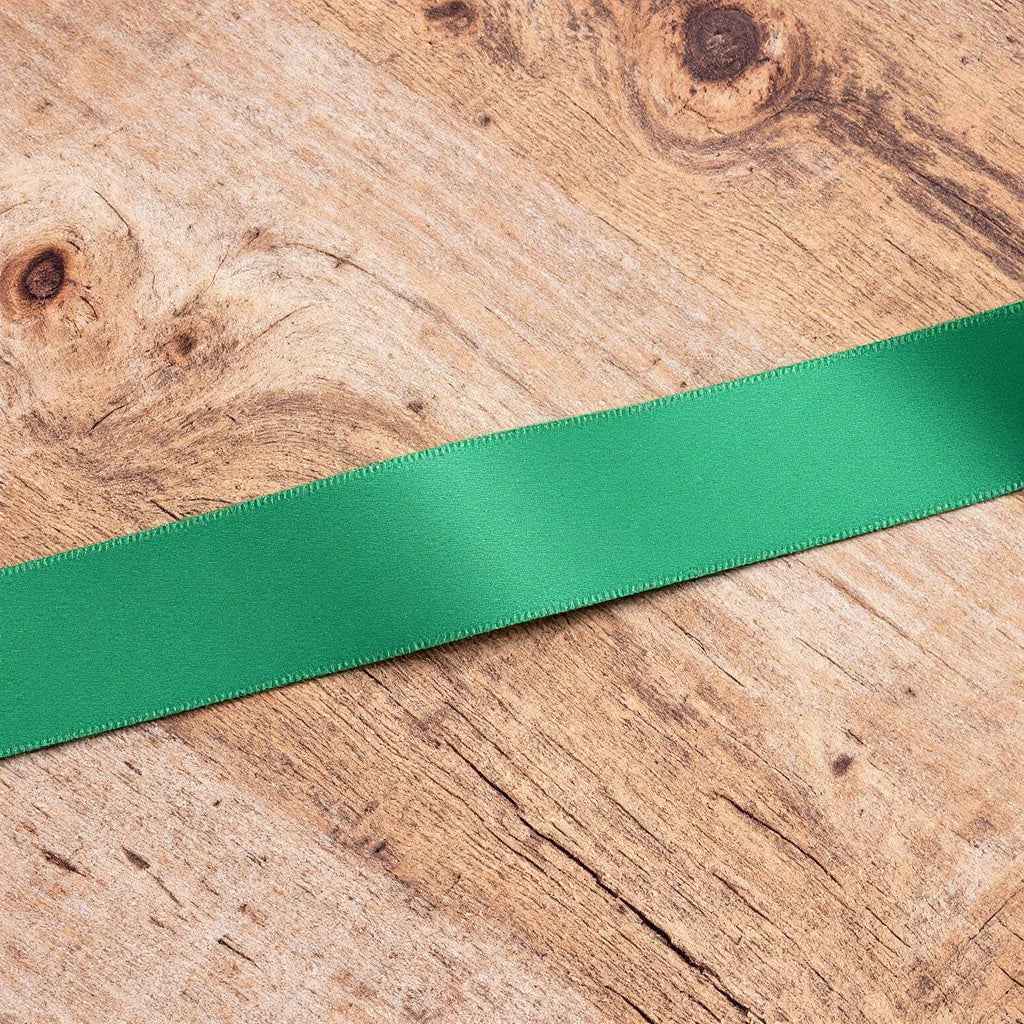 Satin Ribbon Double Face-Fern Green #552- 3.8 cm Wide