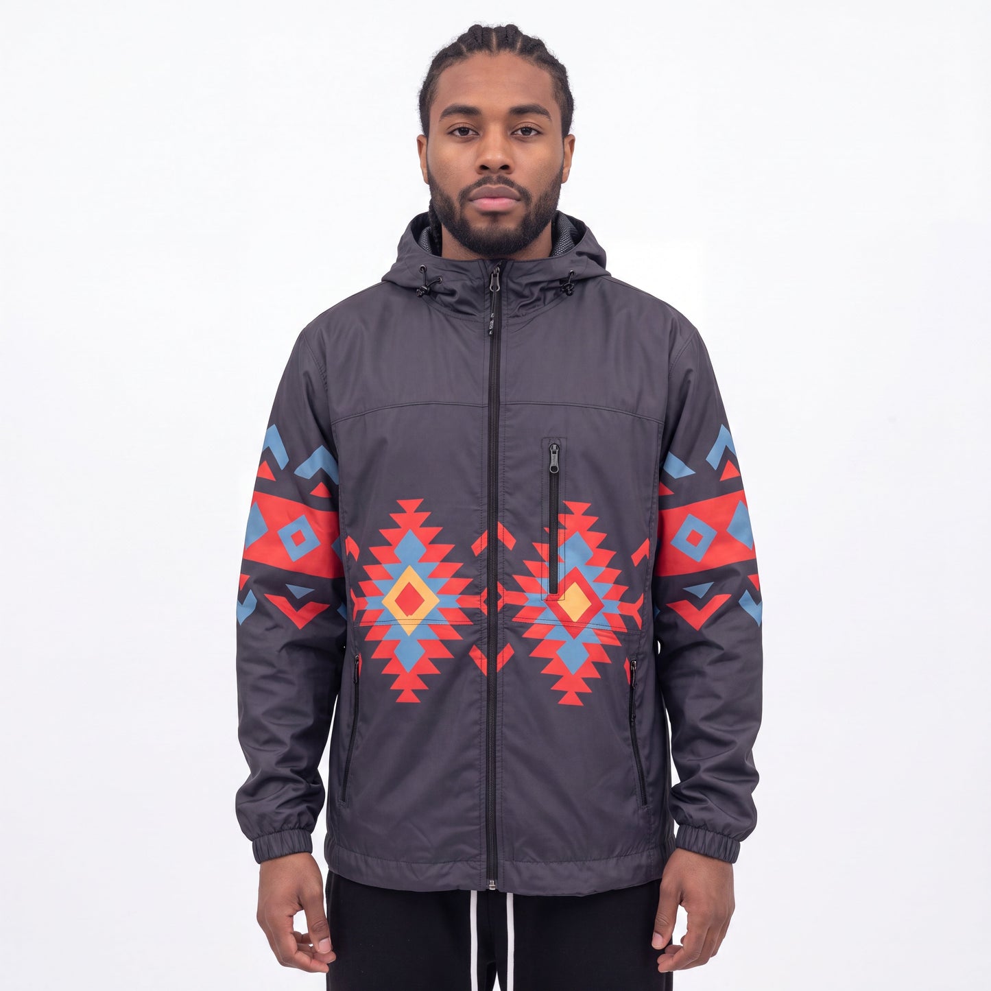 OLDTRIBES™ Sunrise Peaks Windbreaker(Black)
