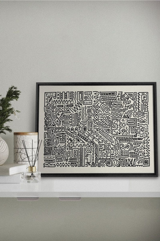 Toile - Aztèque||Canvas - Aztèque, toile imprimée