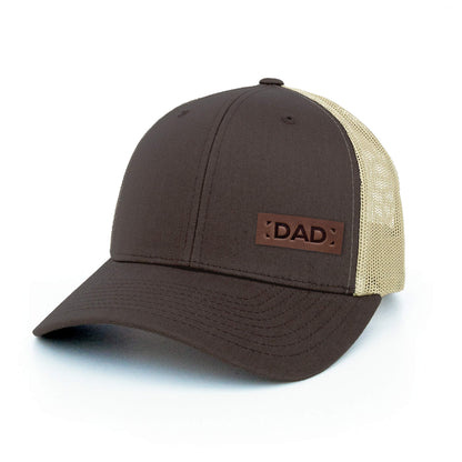 DAD - Leather Patch Trucker Hat